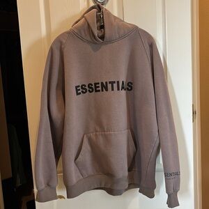 Fear of God Essentials Hoodie in Taupe. Unisex